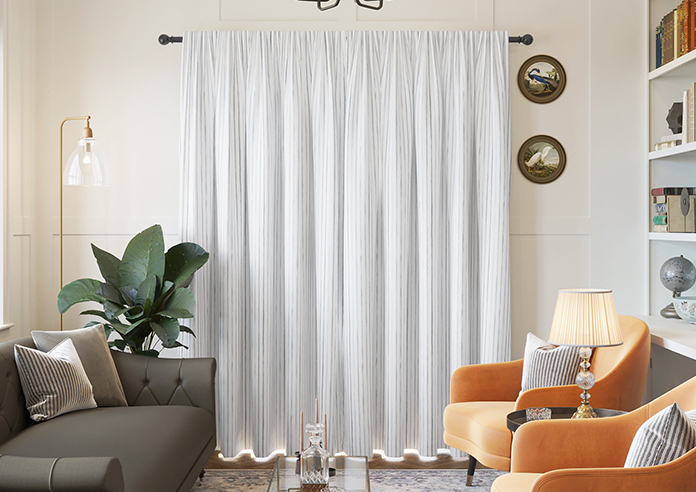 Vintage Stripe, Mixed Grey - Made to Measure Curtains - Image 7